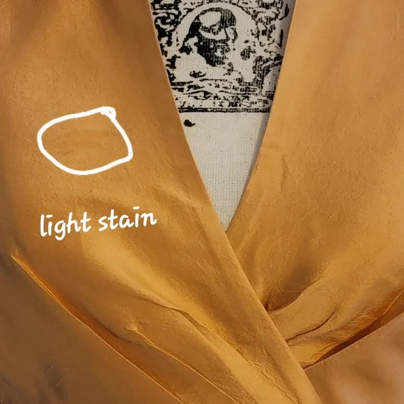 Anne Klein Mustard dress small 100% Silk - Picture 8 of 15